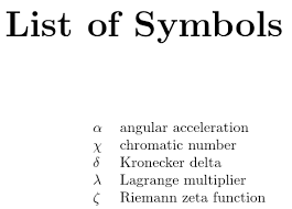 Then, use a list comprehension to declare a list (or array as i call it in other langs) of alphabet='a', 'b',.'z' their index position is already their positions.so, the position of. How To Effectively Use List Of Symbols For A Thesis Tex Latex Stack Exchange