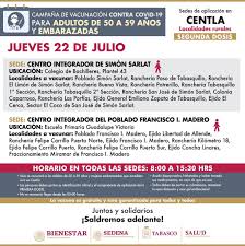 Reacción anafiláctica con la primera dosis. Ssalud Tabasco On Twitter Segunda Dosis Vacuna Astrazeneca Contra Covid19 De 50 A 59 Anos En Centla Del 20 Al 22 De Julio Realizaremos La Aplicacion De La Segunda Dosis De La