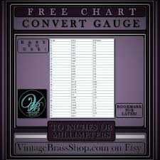 Free Chart To Convert Wire And Sheet Metal Gauges To Inches