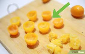 The sweet aroma of the fruit is in the peel, and the inside kumquat seeds although it is bitter, it is edible or you can remove it while cutting the fruit. How To Eat A Kumquat 14 Steps With Pictures Wikihow