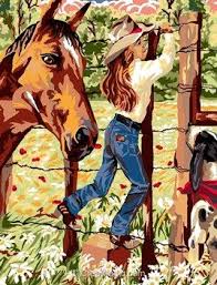 Canevas Imprime Chevaux Cheval Canevas Canevas Enfant