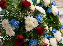 Beautiful lilac flowers bouquet in wisker basket. White Mums Blue Carnation And Red Rose Flower Bouquet Hd Wallpaper Wallpaper Flare