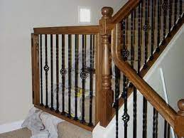 White Oak Banister Baby Gate Baby Gates Styled To Match Your Existing Staircase Baby Gate Baby Gates Railing Design