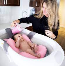 The baby brielle infant to toddler bathtub, pillow, waterfall cup bundle is the only. The Baby Brielle Tub Is Portable And Easy To Set Up Anywhere You Want To Bathe Your Baby The Best Par Baby Bath Time Essentials Bathing Newborn Baby Bath Time