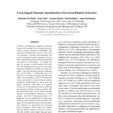 Latihan menulis hijaiyah ba : Cross Lingual Semantic Specialization Via Lexical Relation Induction Acl Anthology