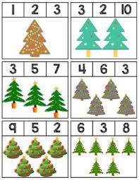 1 Clip Cards Featuring Christmas Trees To Help Teach Numbers 1 10 Super Easy Prep 12 Cards Christmas Kindergarten Christmas Worksheets Preschool Christmas