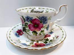August Birthday Teacup And Saucer Royal Albert Flower Of The Month Series Poppy Teacup Antique Tea Cups Vintage August Teacup Birthday Tea Cups Tea Cups Tea Cups Vintage
