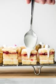 Then, add the cream cheese and add in one egg at a time before adding in the vanilla. Lemon Berry Petit Fours For Beginners Sally S Baking Addiction