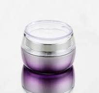 Round Gradient Purple Glass Cosmetic Containers