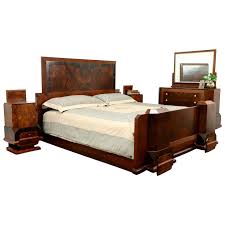 The best place to buy art deco style beds is online. Italian Art Deco Rosewood Antique 4 Pc Bedroom Set King Size Bed Harp Gallery Antique Furniture Ruby Lane
