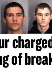 Four charged with string of vehicle break-ins