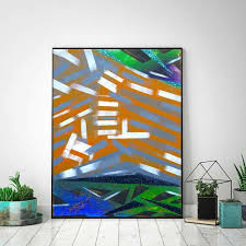 Large Mixed Media Painting Colorful Abstract Art Glitters Orange Purple Green Blue Acrylic Painting Abstract Painting Wall Artwork Colorful Abstract Art Modern Art Paintings Abstract Abstract