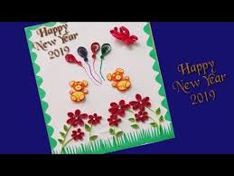 5mm quilling paper rolling pen 25cm 6mm white ribbons 6mm glass pearl beads card glue scissors glue gun tweezers. Paper Quilling New Year Greeting Card Quilled Flower Tutorial Siri Art Craft Ø§Ù„Ø¬Ø²Ø§Ø¦Ø± Vlip Lv