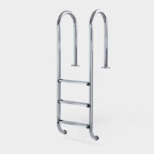 Pool Leiter Edelstahl Pure Eng Ausladend 3 Stufig Ovalpool Edelstahl Und Stahl