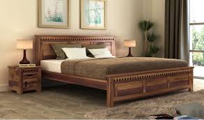 Buy royal wooden floral design bed online crafted with teak wood. Buy Adolph Bed Without Storage Queen Size Teak Finish Online In India Wooden Street