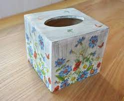 Wood Tissue Box Cover Wood Tissue Box Wood Napkin Box Wood Napkin Holder Summetime Decor Poppie Tissue Box Crafts Tissue Box Covers Tissue Boxes