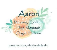 Baby Boy Name Aaron Meaning Exalted High Mountain Origin Hebrew Www Pinterest Com Designsbyleahc Names With Meaning Boy Names Baby Boy Names