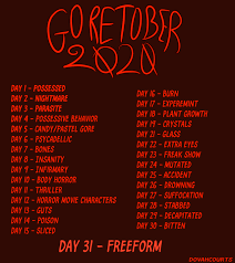 Goretober 2020 Drawing Challenge Creative Drawing Prompts 30 Day Art Challenge