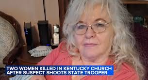 At the front door of the New Castle Post Office looks like a crime scene  with a large amount of blood at the front entrance and