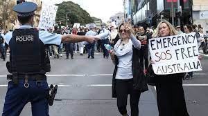 Up. sydney residents protested the new requirements on social media, going as far as drawing comparisons between berejiklian and the nazis. O34hri 35pjodm