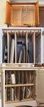 17 Practical Tips To Easily Organize Your Baking Supplies Lareina January 13 2019 Inbest Of Lifehacks Diy Kitchen Storage Vertical Storage Pan Storage