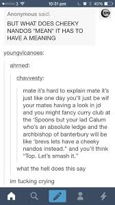Tumblr Screenshot Cheeky Nando S In 2021 Cheeky Nandos Tumblr Funny Funny Quotes