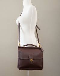 Coach Black And Brown Purse Vintage Coach Dark Brown Willis Leather Messenger By Vintageair Coach Purses Outlet Coach Purses Handbag Stores