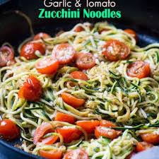 Italian Zucchini Noodles With Garlic Tomato And Parmesan With Zucchini Olive Oil Garlic Cherr Healthy Noodle Recipes Zucchini Noodle Recipes Zoodle Recipes