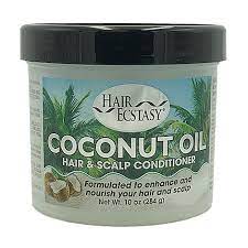 Coconut oil with powerful medicinal properties is great for dry hair, and treating hair loss, dandruff, split ends, and hair thinning, can kill harmful coconut oil is popular and frequently preferred as hair oil around the world. Coconut Oil Hair Scalp Conditioner 10oz Pomades Quality Hair And Beauty Products Hair Ecstasy Llc