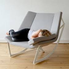 sway by markus krauss sway is a rocking chair with a padded seat and a steel rack designed by markus krauss via d bebek sallanan sandalye sandalye koltuklar
