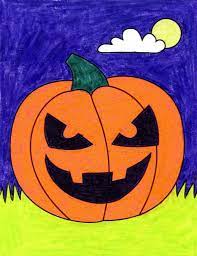 Today, we have prepared a lesson on a very autumn theme. How To Draw A Halloween Pumpkin Art Projects For Kids
