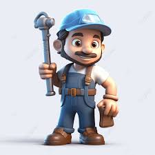 Gambar Tukang Paip Tersenyum Dengan Sepana Laras, Tukang Paip, Sepana,  Kartun PNG dan Clipart untuk Muat turun Percuma