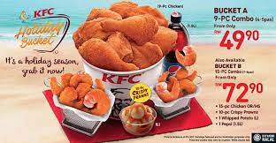 Colonel sanders and the kfc bucket are easily associated by malaysians with kfc. Kfc Holiday Bucket Loopme Malaysia