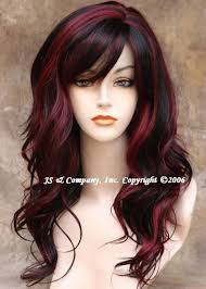 Red Streaks Love This Burgundy Hair European Hair Dark Hair With Highlights