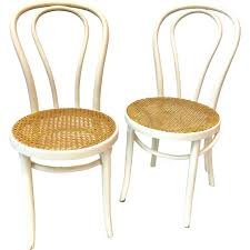 Buy wicker rattan chair and get the best deals at the lowest prices on ebay! Pair Of White Bistro Chairs With Rattan Seating Design Market