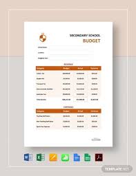 Professionally Designed Written Free Free Secondary School Budget Template Template Easily Download E In 2020 Budget Template Free Budget Template Secondary School