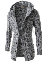 Cowl neck horn button single breasted cardigan. Less3 Knitwear Men Mens Clothing Styles Men Casual