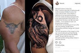 Check spelling or type a new query. Dwayne The Rock Johnson Cobre Sua Famosa Tatuagem De Touro Por Outra Monstruosa Herois Da Tv Tattoos Bull Tattoos Tattoo Trends