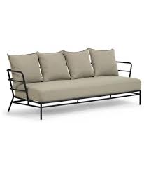 Cuscini da esterno per rinnovare lo stile e migliorare il comfort. Denver Divano 3 Posti In Acciaio Nero Con Cuscini Per Esterno Giardino Terrazzi