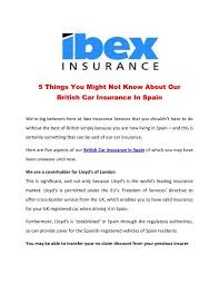 What is a car insurance quote? 5 Things You Might Not Know About Our British Car Insurance In Spain