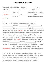 Our employment process requires that a person seeking employment in our establishment should produce a credible, responsible and acceptable person as guarantor. Free Loan Personal Guarantee Forms Templates Word Pdf