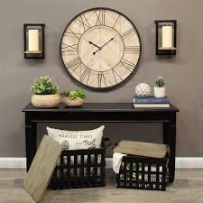 Stratton Home Decor Sam Wall Clock S16064 The Home Depot Home Decor Sets Home Decor Stratton Home Decor