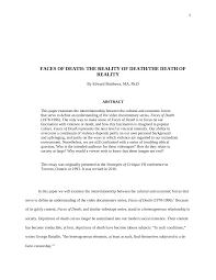 PDF) Faces of Death: The Reality of DeathThe Death of Reality