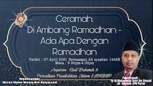 Benarkah ada kejadian dahsyat di hari jum'at 15 ramadhan 1441 h, video ini merupakan tanggapan dukhan. Ceramah Di Ambang Ramadhan Ada Apa Dengan Ramadhan Youtube