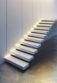 Lighting Staircase Upon A Polished Concrete Floor In Microverlaya Interior Design Concrete Stair Lighting Staircase Design Concrete Stairs