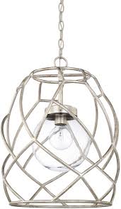 Capital Lighting 325611as 443 Contemporary Antique Silver Pendant Hanging Light Cpt 325611as 443