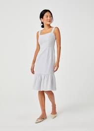 Shop women's designer midi dresses at harrods. Buy Reverie Ruffle Hem Midi Dress Love Bonito Singapore Shop Women S Fashion Online