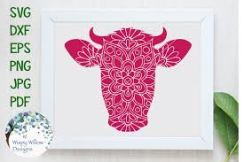 Download Free Cow Floral Mandala Farm Animal Svg Dxf Eps Png Jpg Pdf Crafter File Best Free Svg Files Download