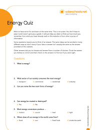 Compared to people in many developing countries, north americans use. Energy Quiz With Answers Pdf Solar Energy Fuels
