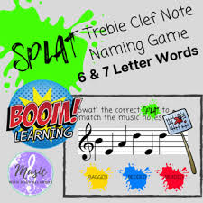 Some students grow up having science as their favorite subject in school. Splat Treble Clef Note Naming Boom Cards 6 7 Letter Words Edition